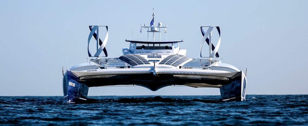 Energy Observer solar and wind powered catamaran circumnavigation odyssey
