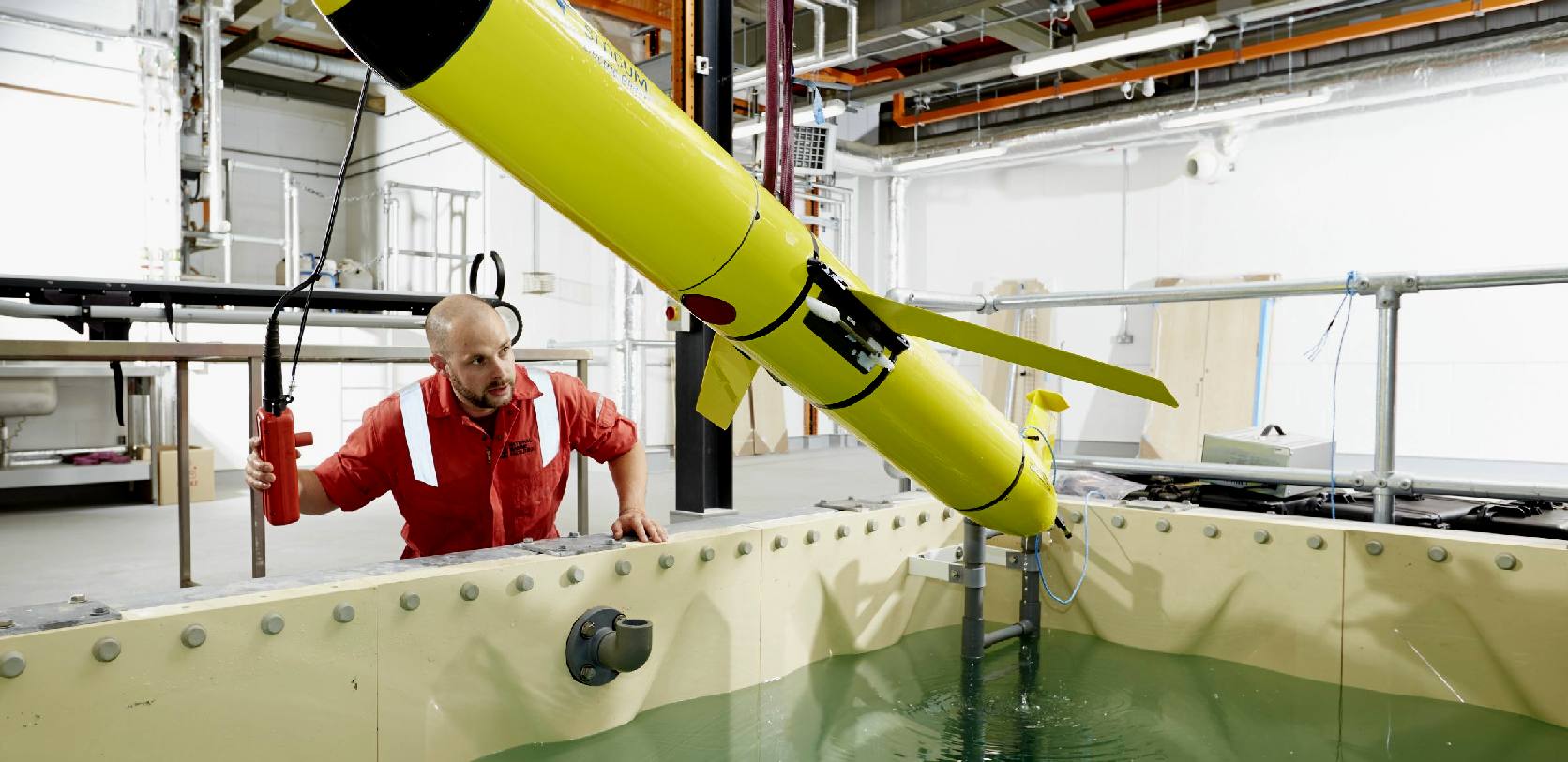 NOC water test tank and an AUV autonomous underwater vessel