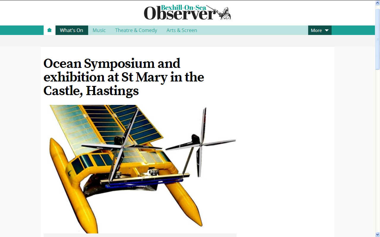 Bexhill on Sea Observer, Ocean Symposium Hastings