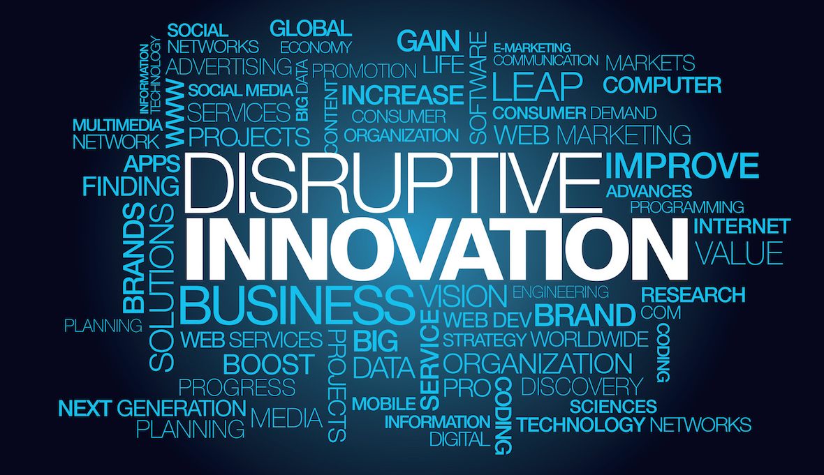 Dissruptive innovation slowly overtakes inefficient technology