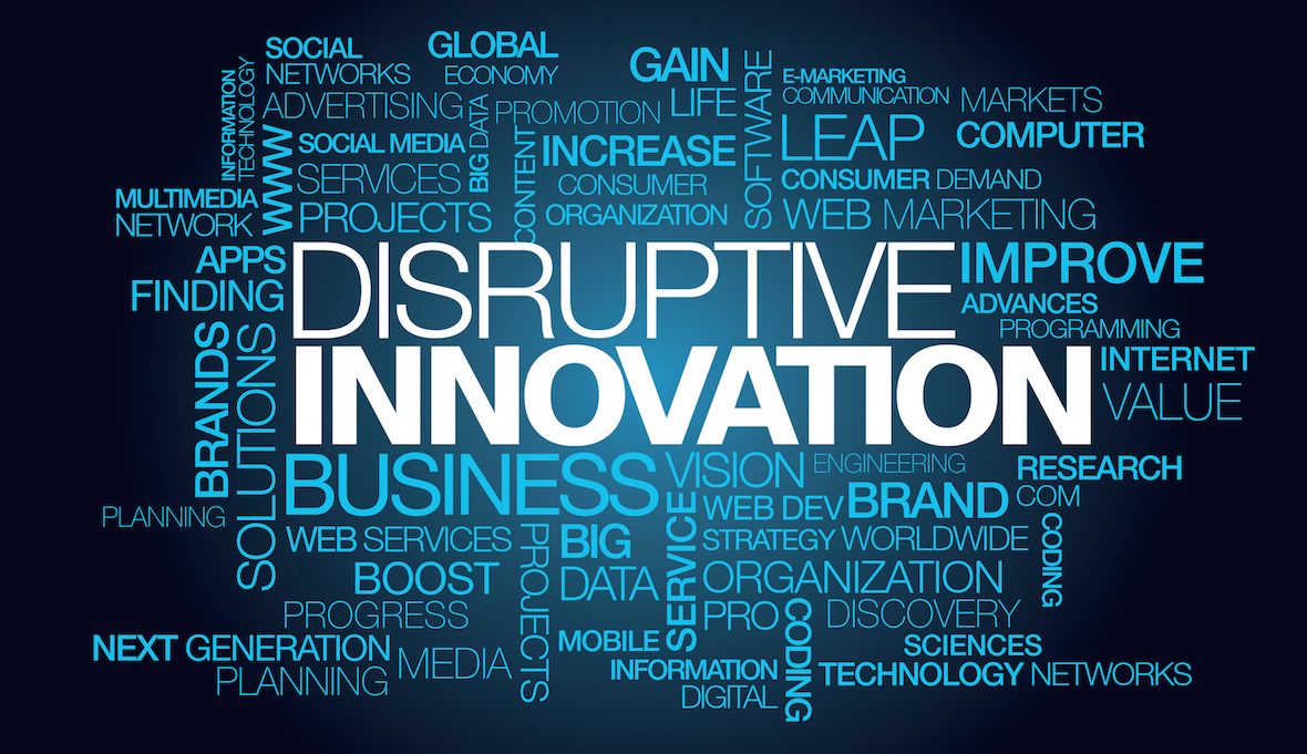 Dissruptive innovation slowly overtakes inefficient technology