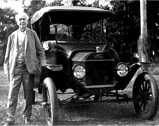 Henry Ford and his famous Model T automobile