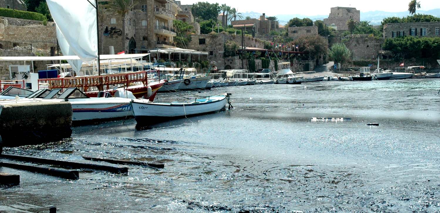 Byblos harbour, Mediterranean Sea