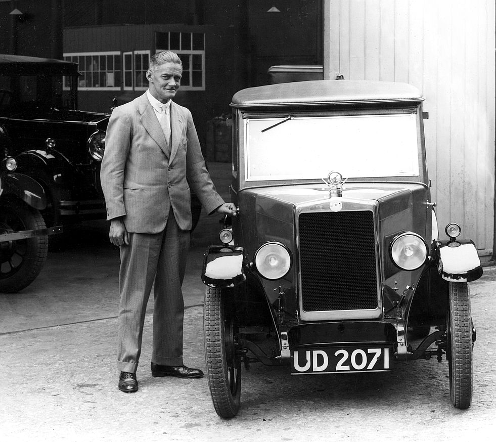 William Morris with an early MG