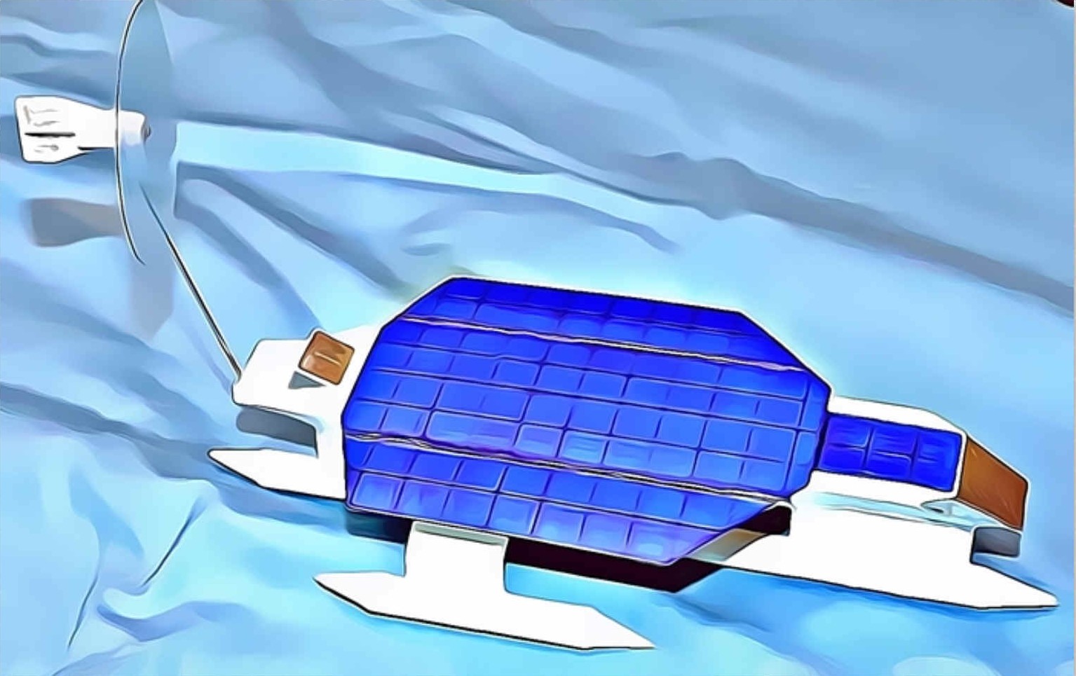 Sleeker design for faster transits, using solar and wind power
