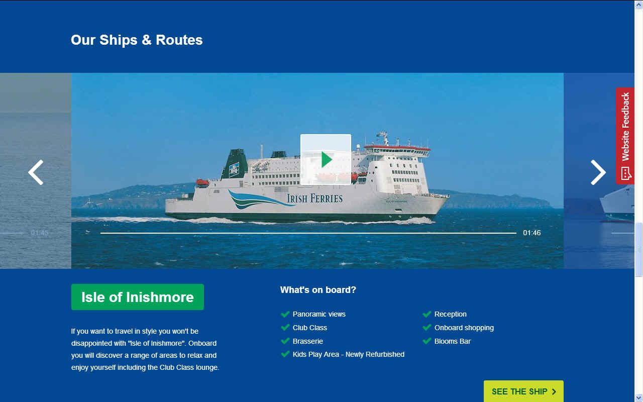FERRIES ACROSS THE IRISH SEA OPERATORS FERRY SERVICES P&O STENALINE COASTAL TOURISM