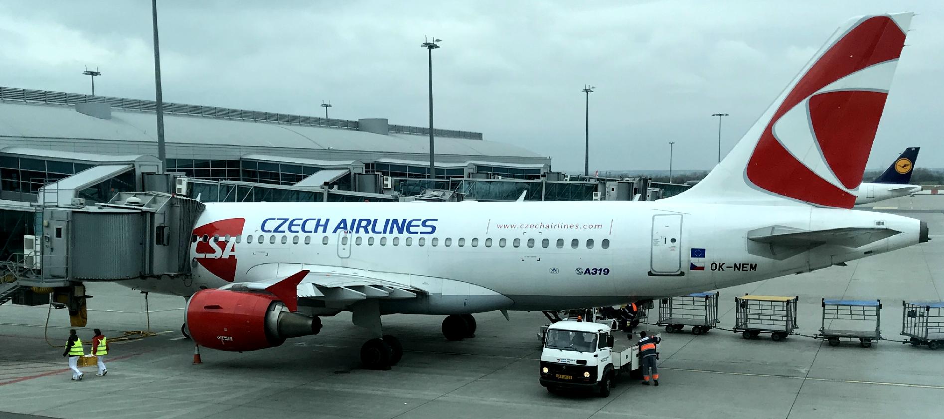 Czech airlines jet at Prague airport
