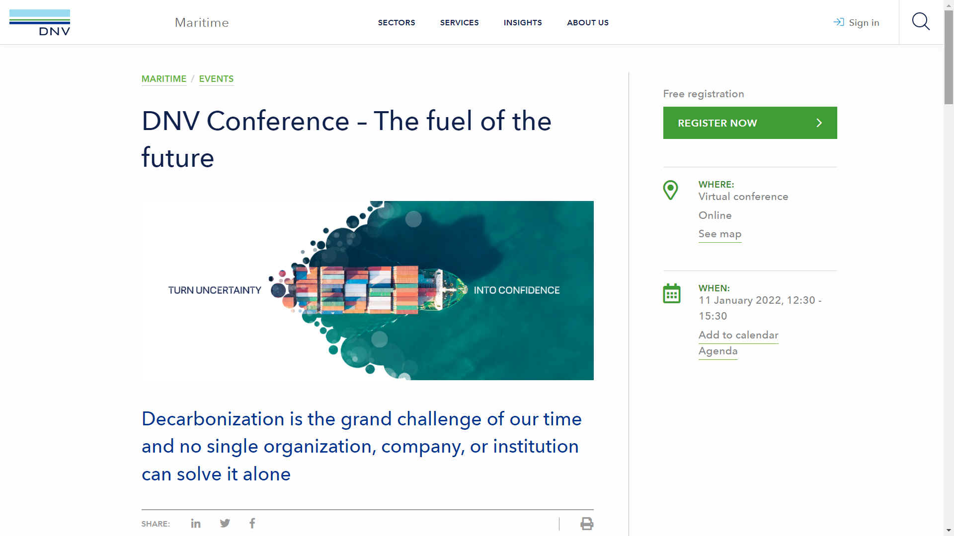DNV Conference - The fuel of the future, January 2022