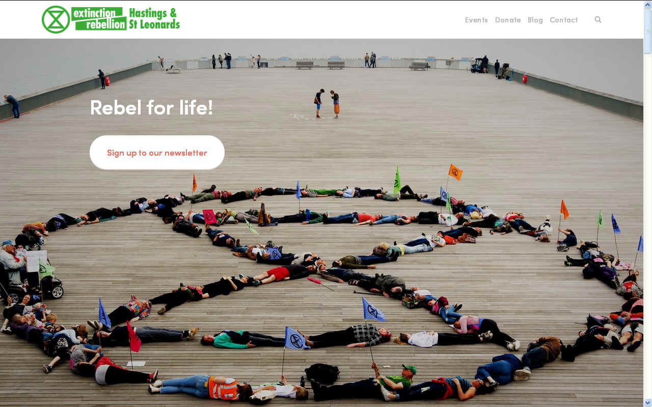 Extinction Rebellion on Hastings Pier