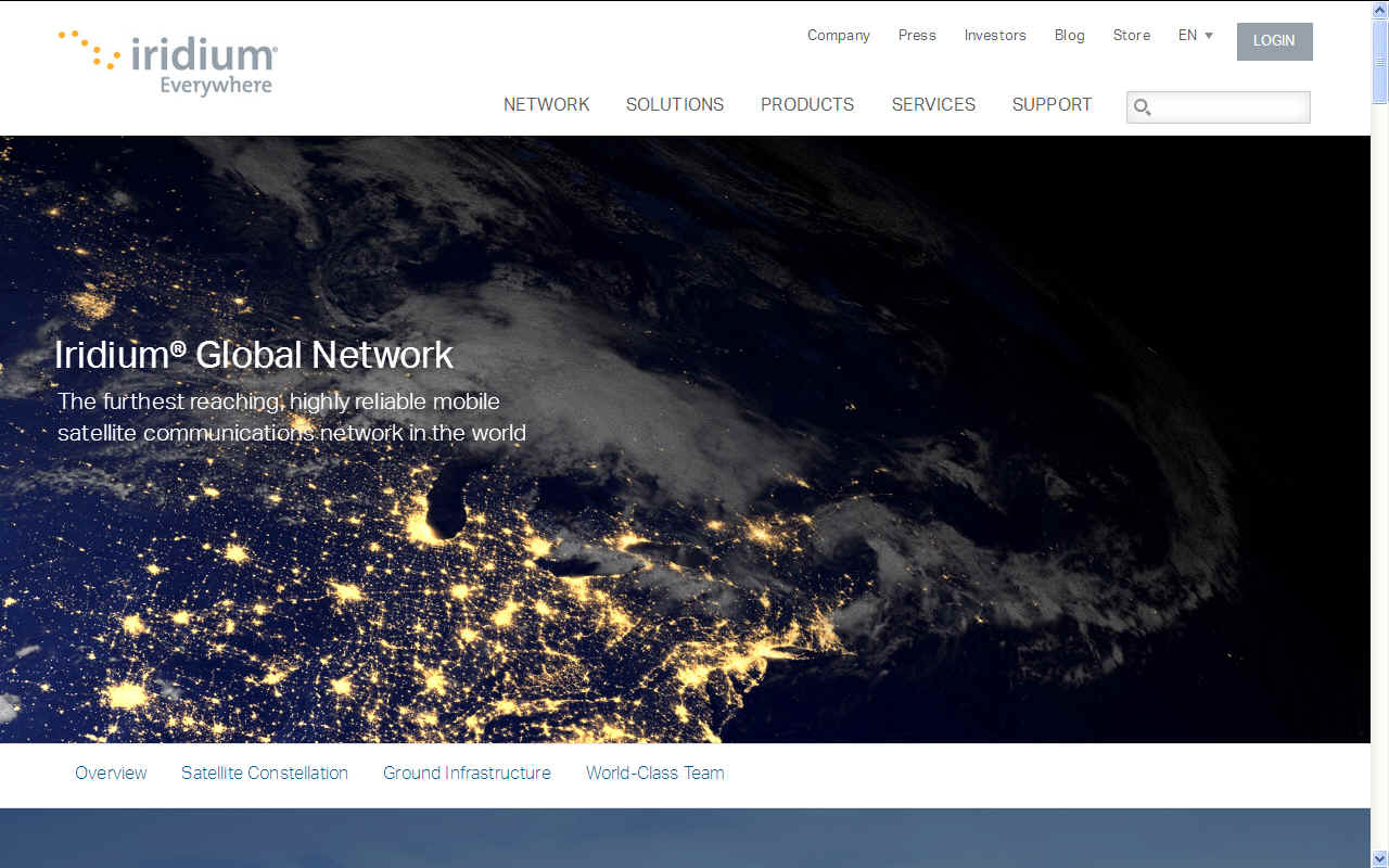 Iridium satellite broadband communications network