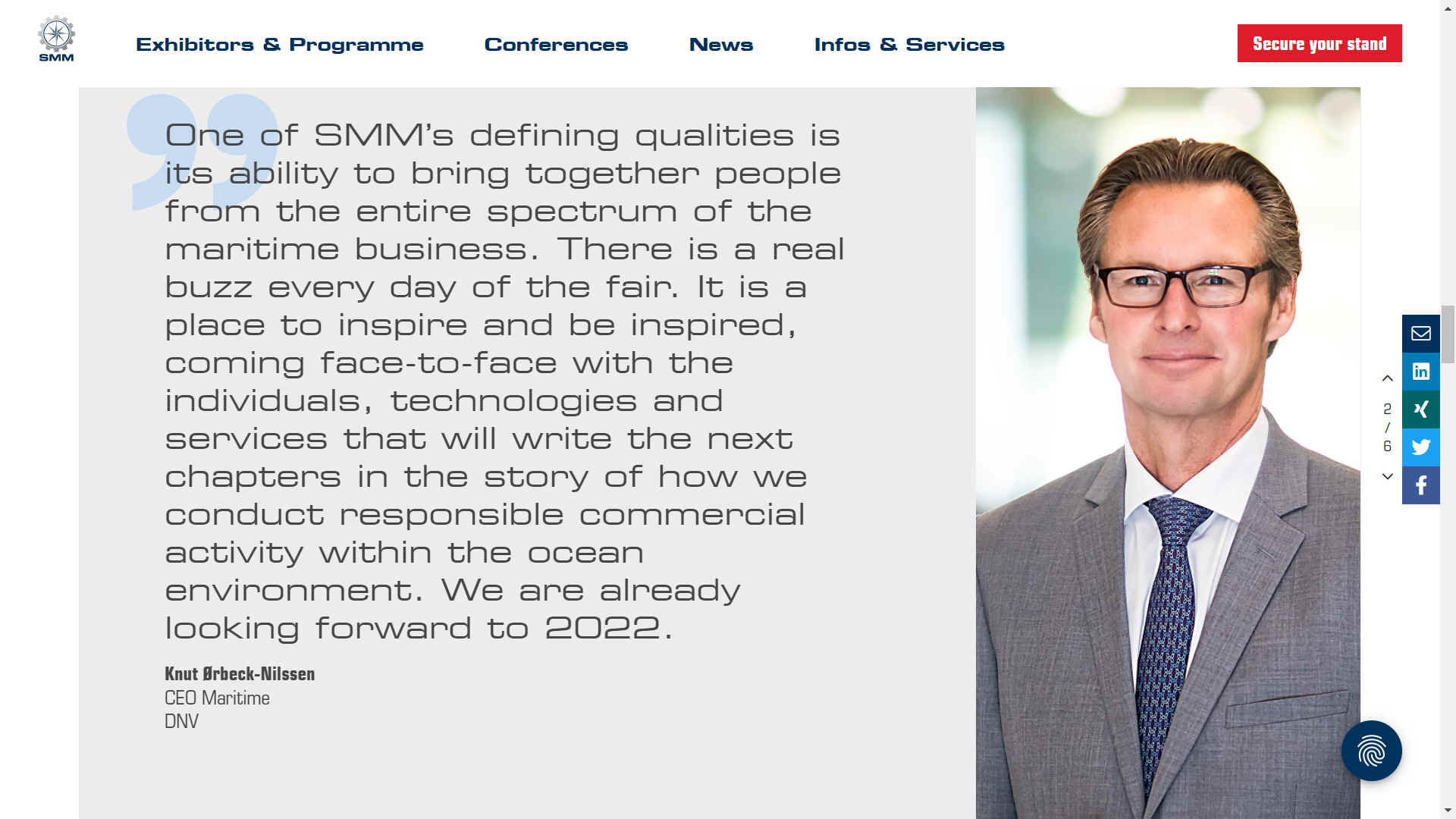 Knut Orbeck-Nilssen - CEO Maritime DNV