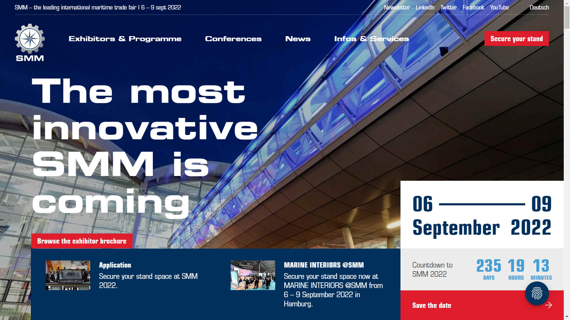 The SMM international maritime fair 6- 9 September 2022 holds to be one of the most innovative events this year