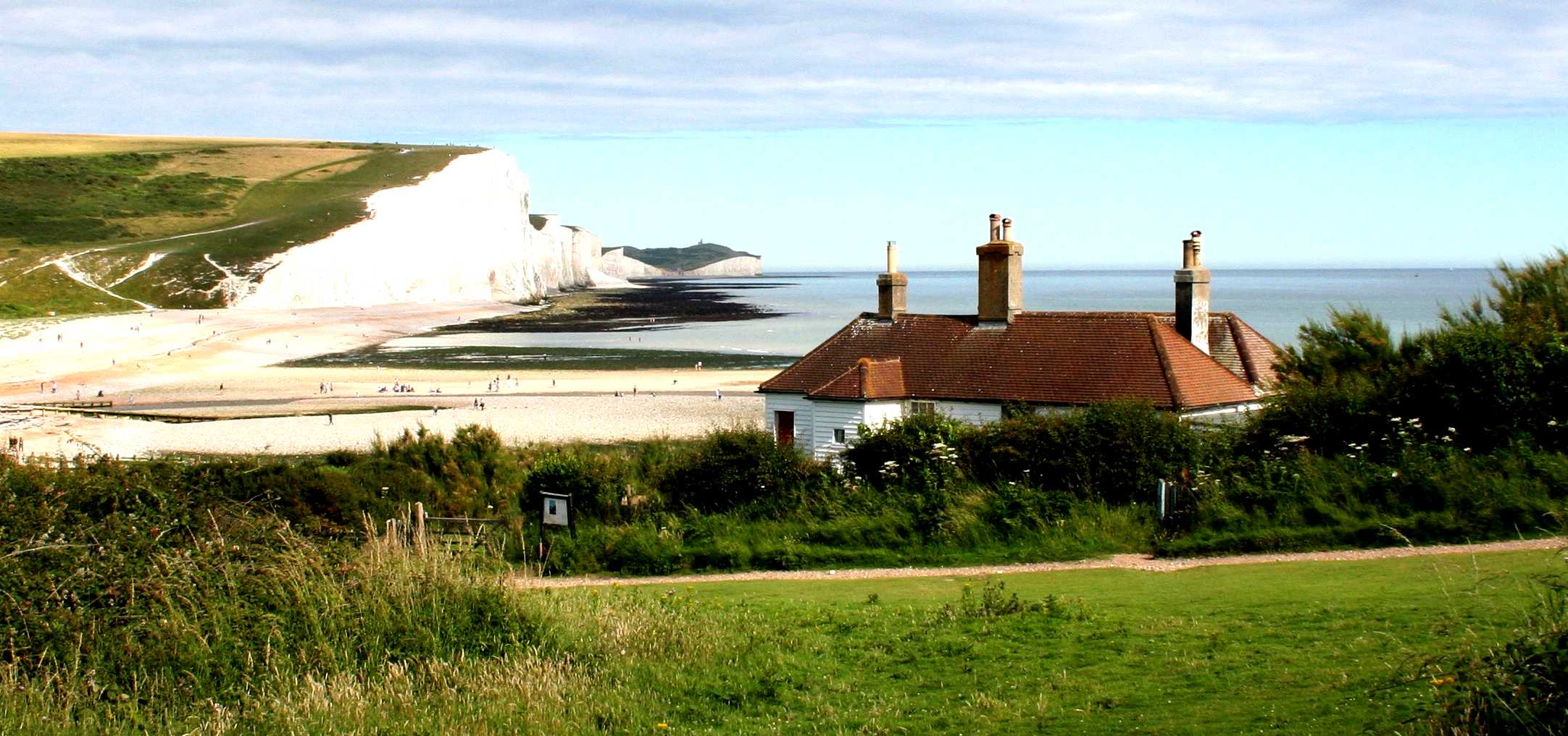 Seaford Head and the famous Seven Sisters chalk cliffs
