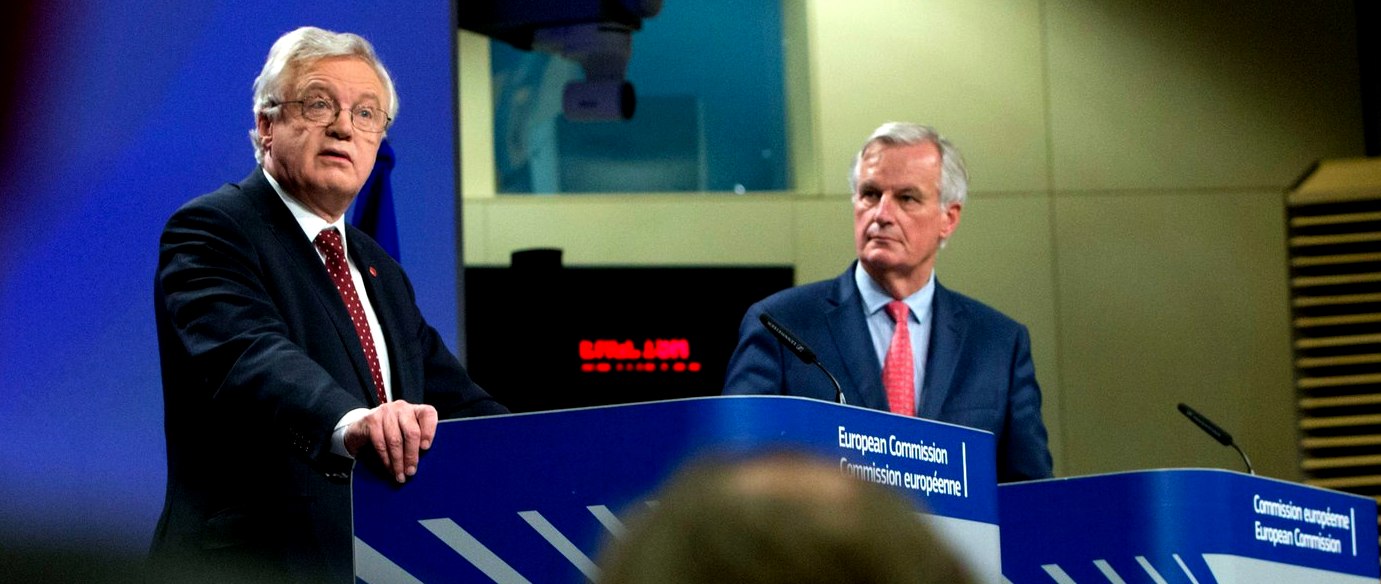 David Davis and Michel Barnier