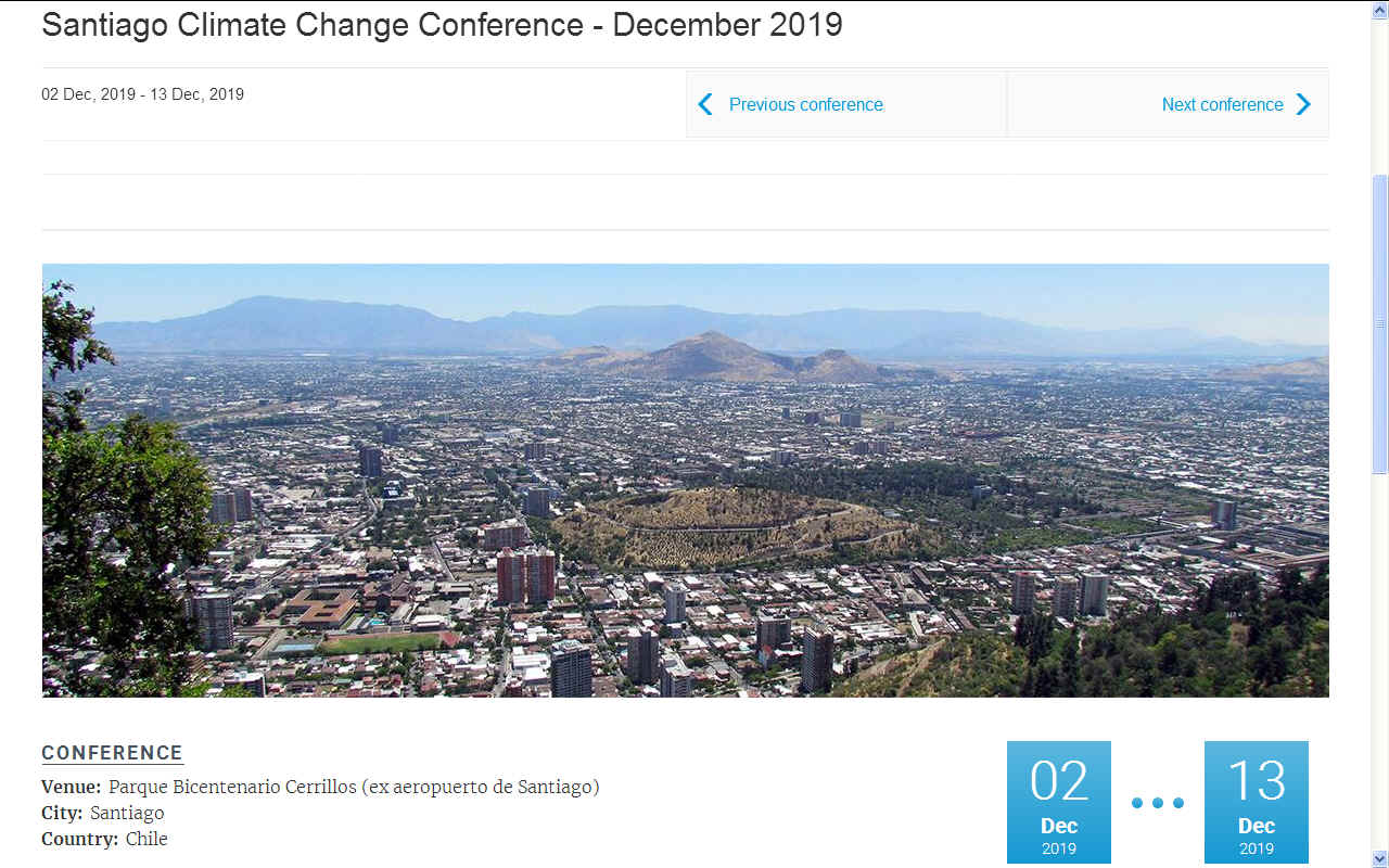 Santiago, Chile, home to COP25