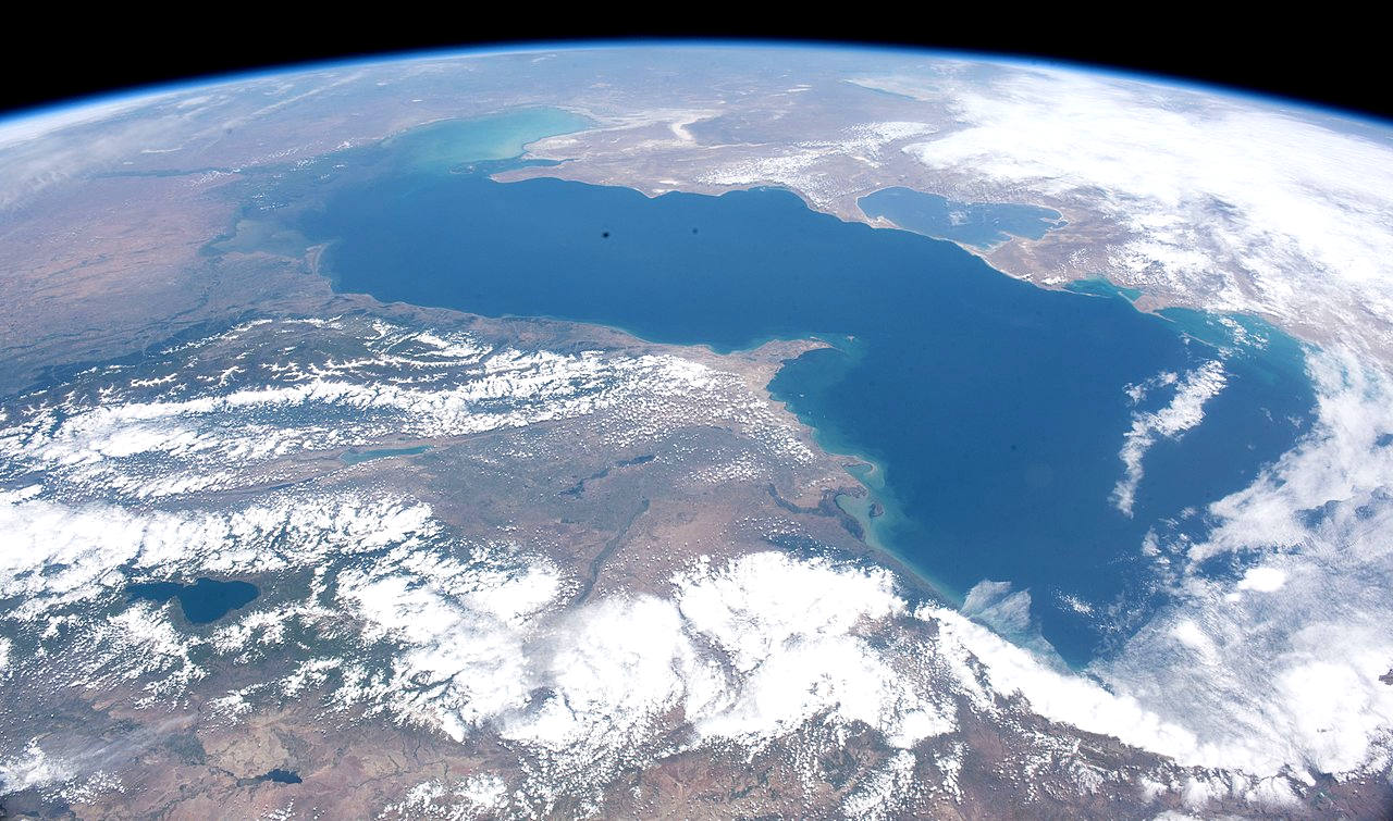 The Caspian Sea, as seen from outer space via satellite