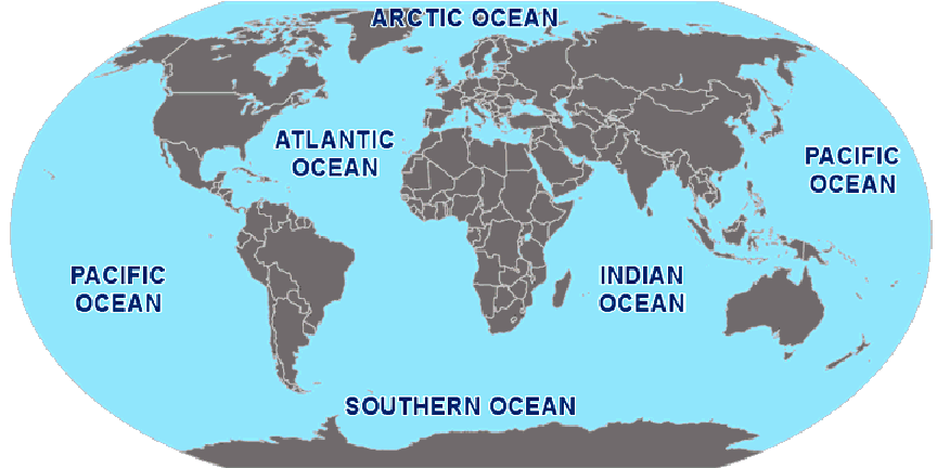 Lists Seas And Oceans A To Z Index Of The World
