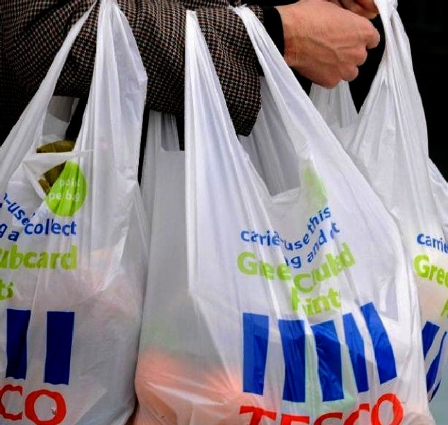 Tesco to sell carrier bags made from plastic waste