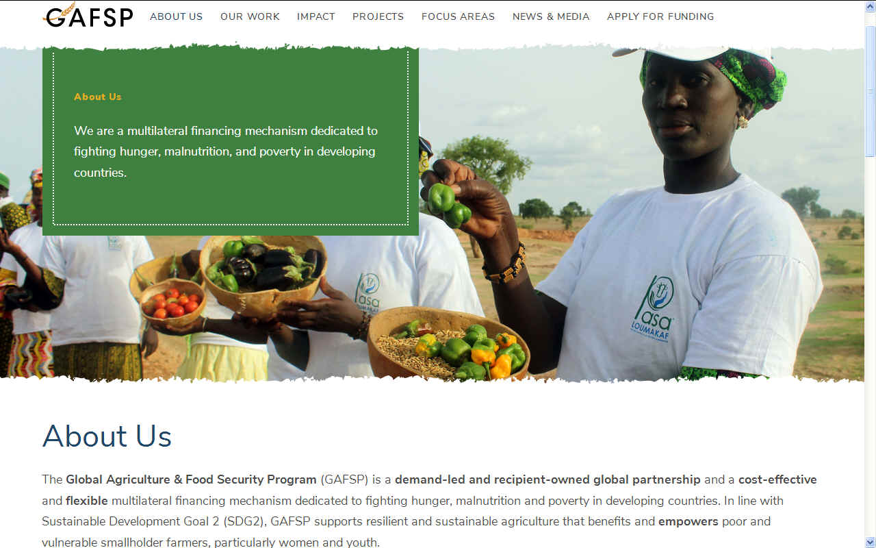 GAFSP Global Agriculture and Food Security Program