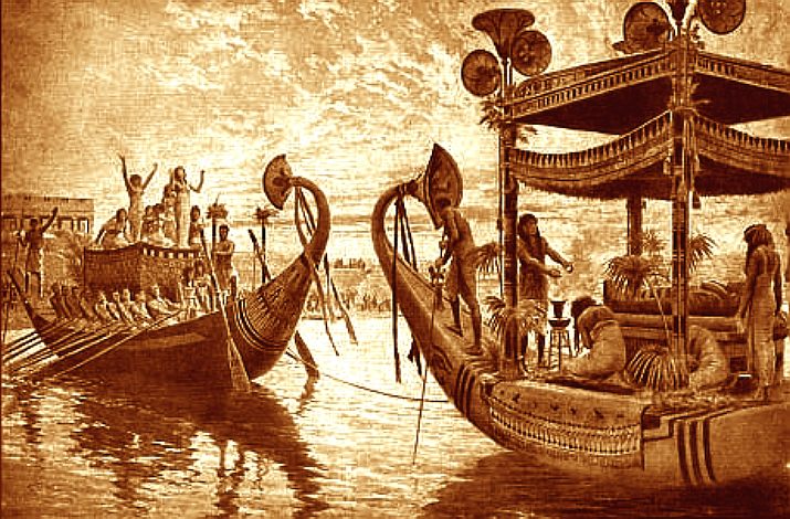 Queen Cleopatra's royal barge, last of the Pharoahs