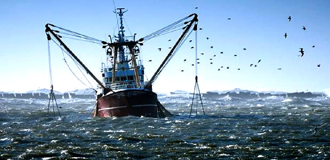 Fishing boat at sea